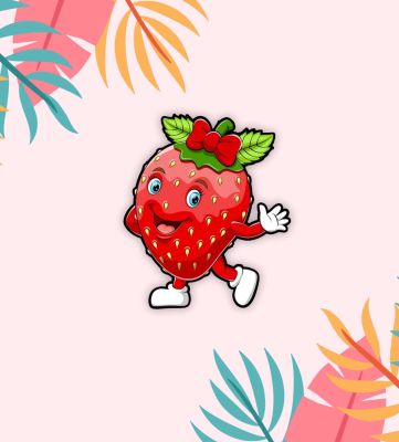 Wooden Fridge Magnet for Refrigerator Stylish  Decorative Items for Kitchen   Magnet for Almirah  Washing Machine  Indian Souvenir Gift Items (Strawberry)